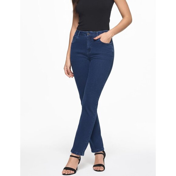 Women's High Waisted Skinny Jeans Tummy Control Butt-Lifting Slim Fit Denim - Picture 3 of 6